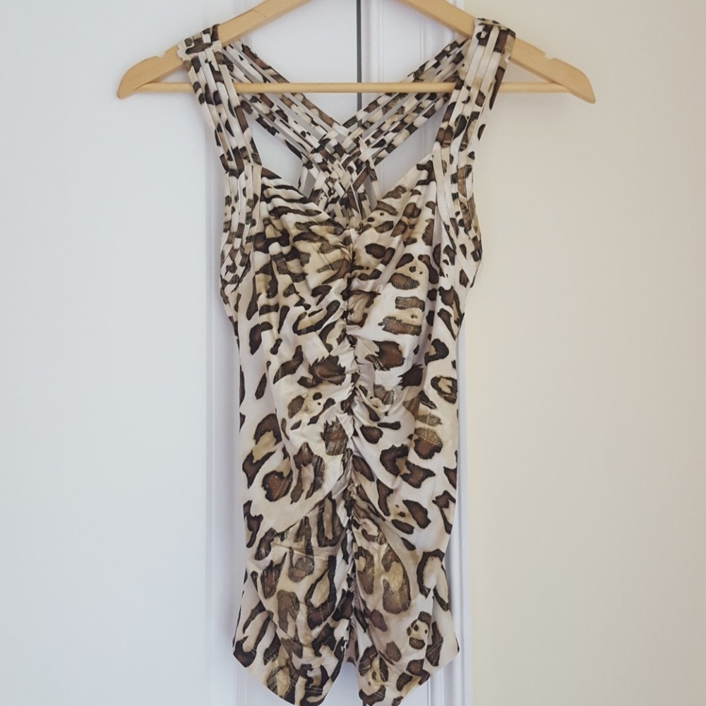 Cache leopard print tank